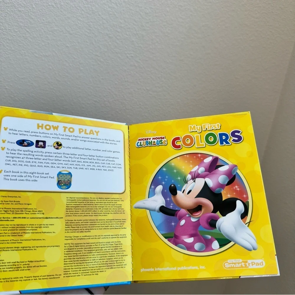 4/$20 Smart Pad Disney Mickey Mouse Clubhouse My First Colors Book